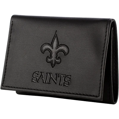 Men's Black New Orleans Saints Hybrid Tri-Fold Wallet