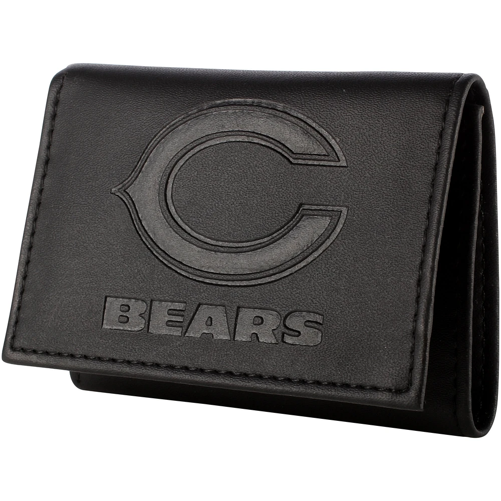 Men's Black Chicago Bears Hybrid Tri-Fold Wallet