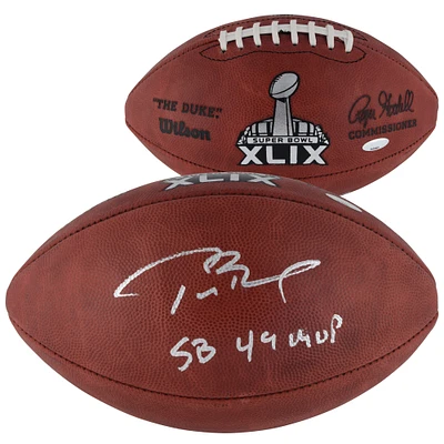 Tom Brady New England Patriots Autographed Super Bowl XLIX Champions Pro Football with SB 49 MVP Inscription