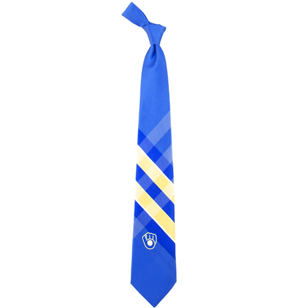 Men's Milwaukee Brewers Woven Poly Grid Tie
