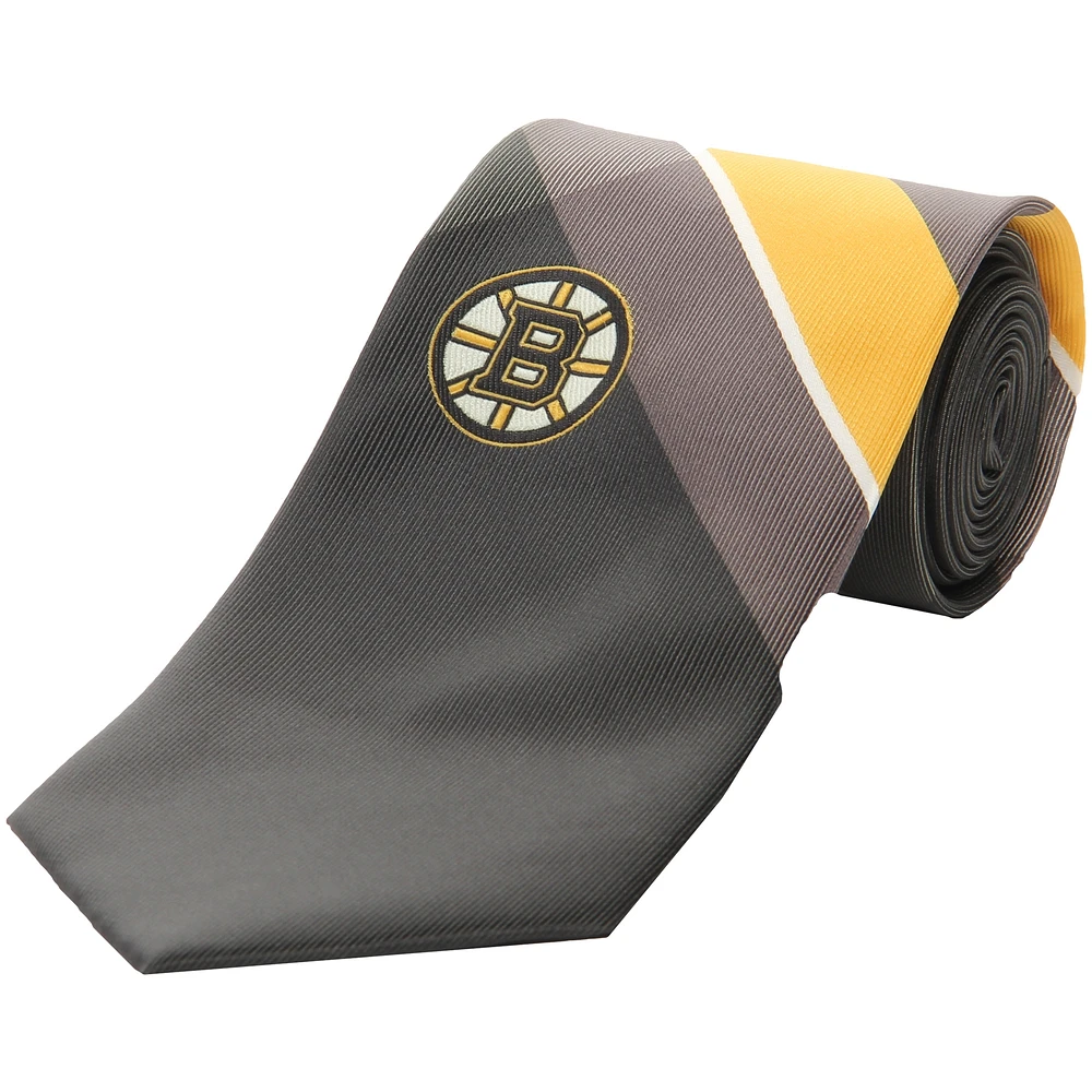 Men's Boston Bruins Woven Poly Grid Tie