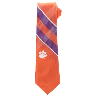 Men's Clemson Tigers Woven Poly Grid Tie