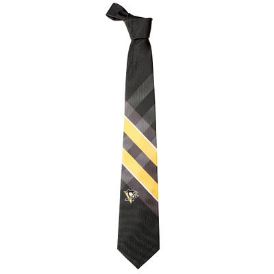 Men's Pittsburgh Penguins Woven Poly Grid Tie