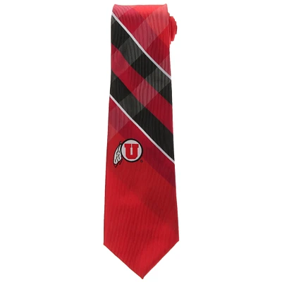 Men's Utah Utes Woven Poly Grid Tie