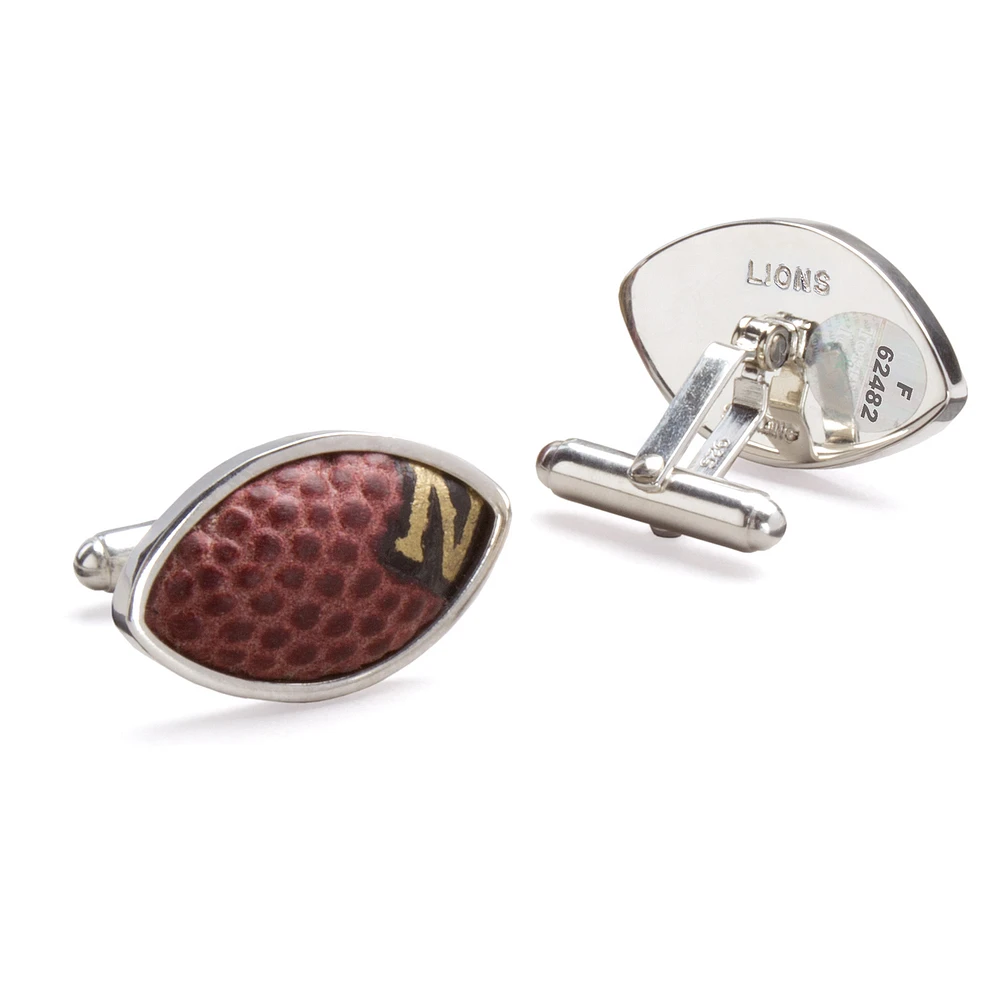Tokens & Icons Detroit Lions Game-Used Football Cuff Links
