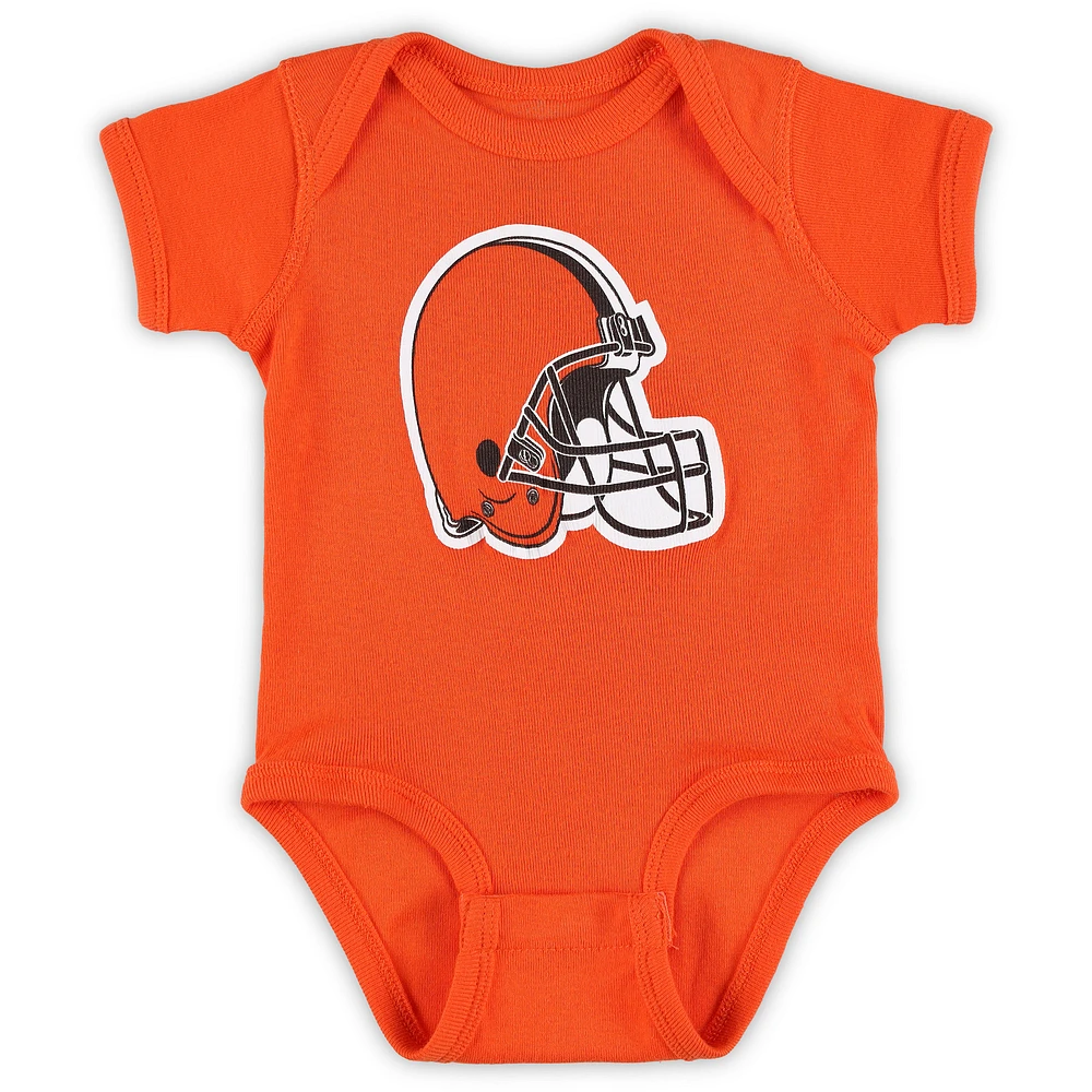 Newborn Orange Cleveland Browns Team Logo Bodysuit