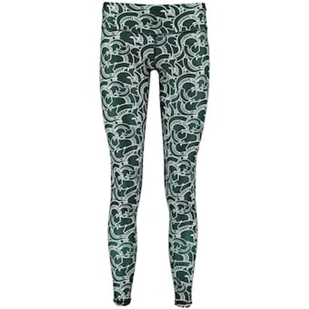 Women's ZooZatz Multi Michigan State Spartans Stacked Mascot Leggings