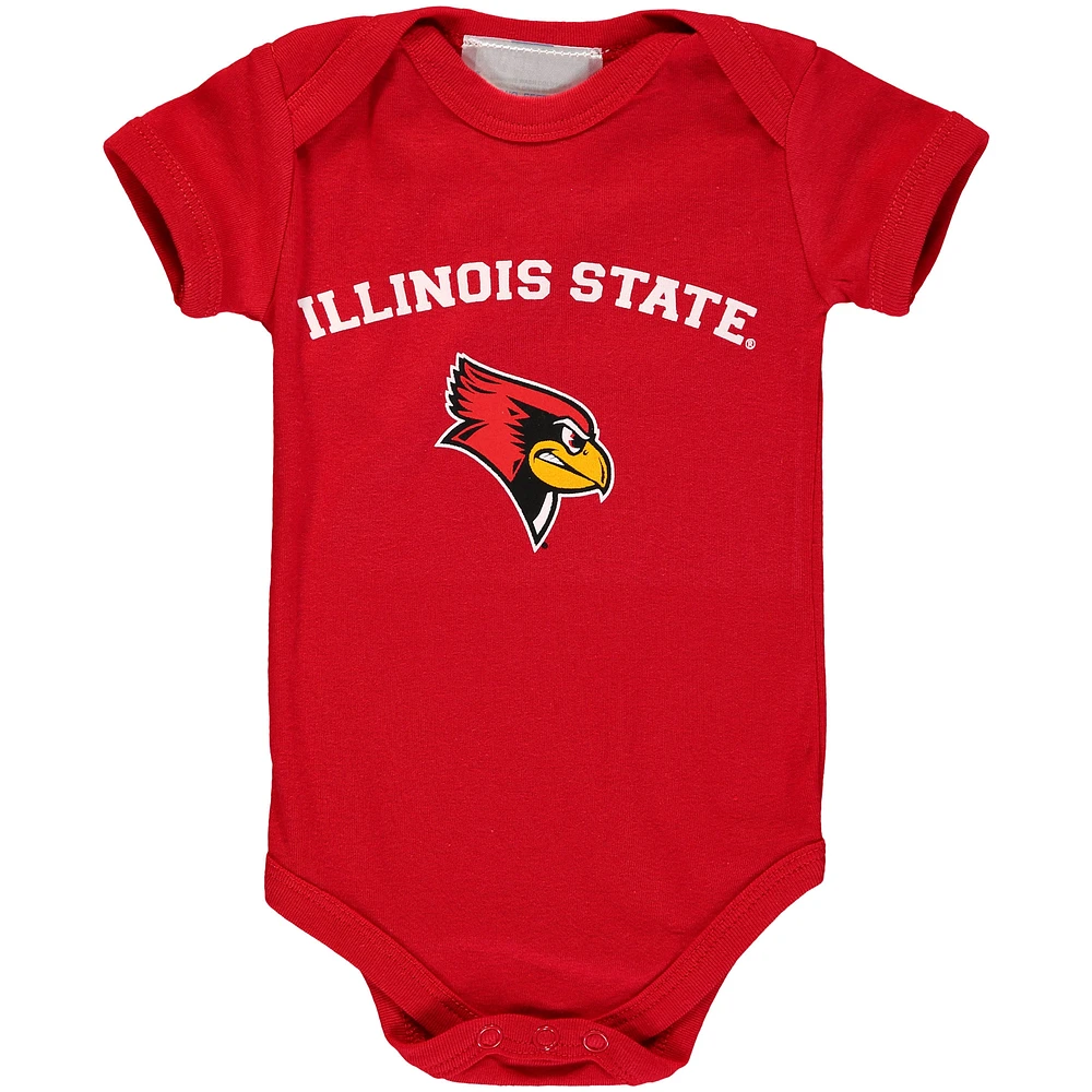 Infant Red Illinois State Redbirds Arch & Logo Bodysuit