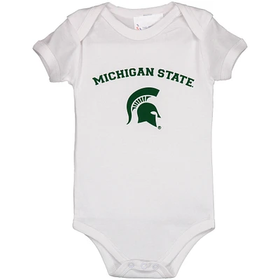 Infant White Michigan State Spartans Arch & Logo Bodysuit