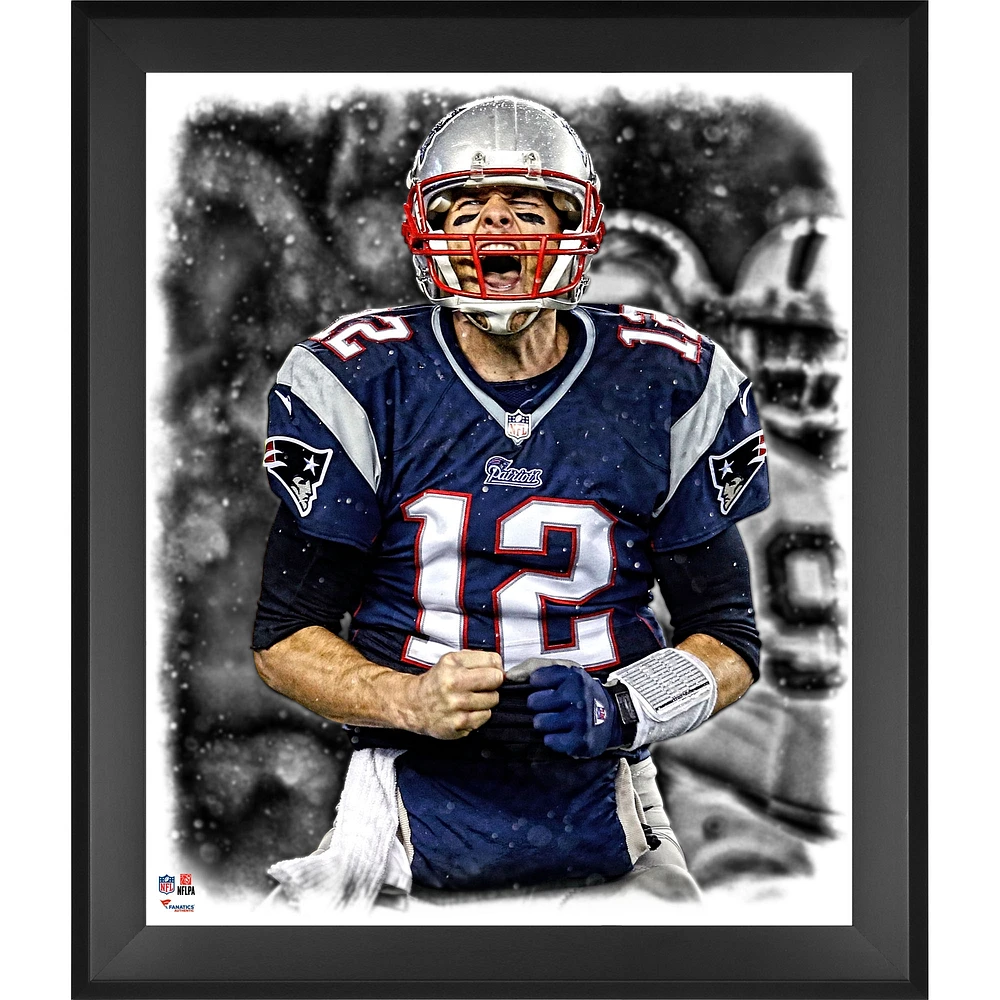Tom Brady New England Patriots Framed 20'' x 24'' In the Zone Photograph