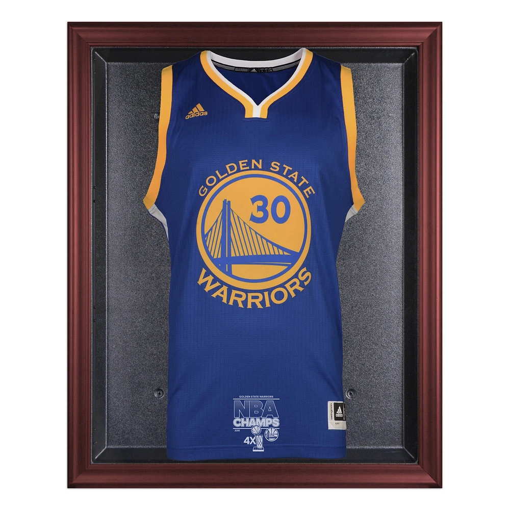 Golden State Warriors NBA Finals Champions Logo Mahogany Framed Jersey Display Case