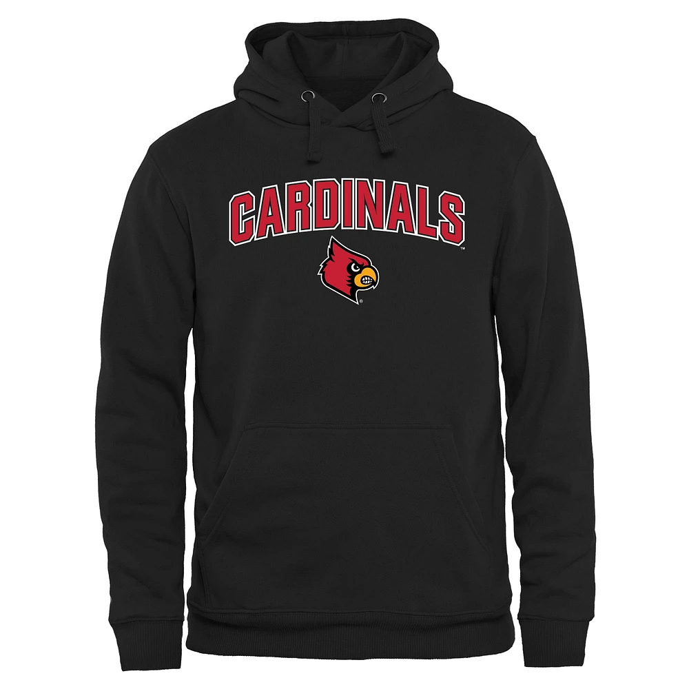 Men's Black Louisville Cardinals Proud Mascot Pullover Hoodie