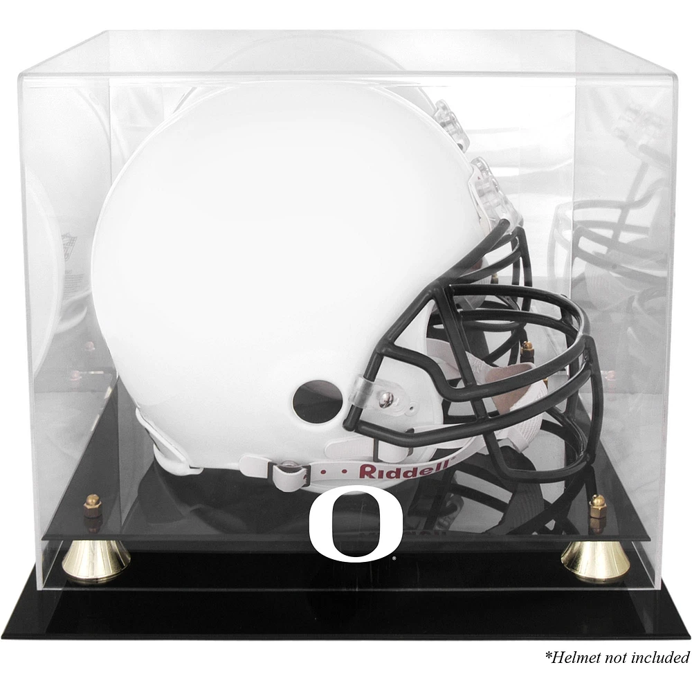 Oregon Ducks Golden Classic Team Logo Helmet Display Case with Mirrored Back