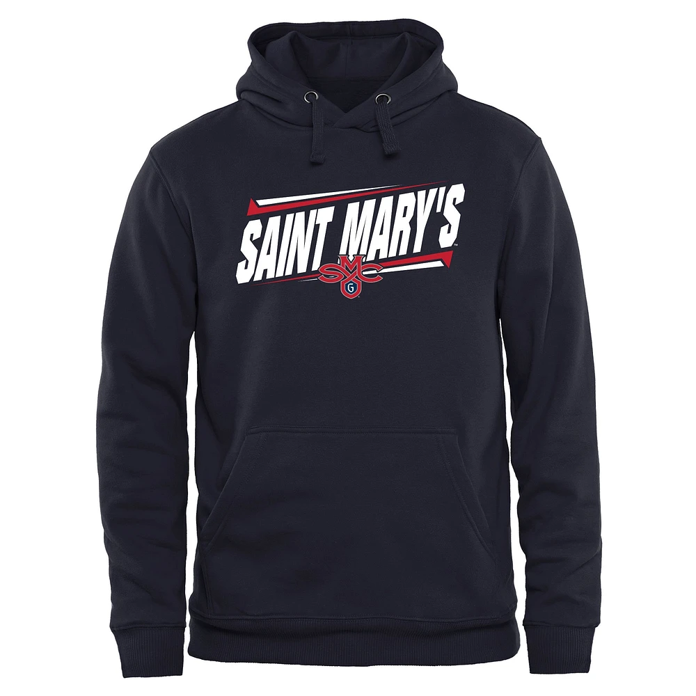 Men's Navy Saint Mary's Gaels Double Bar Pullover Hoodie