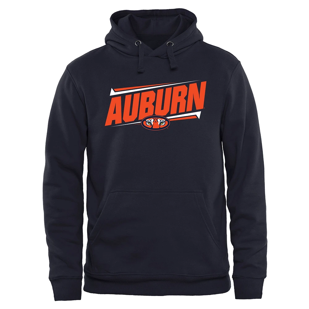 Men's Navy Auburn Tigers Double Bar Pullover Hoodie
