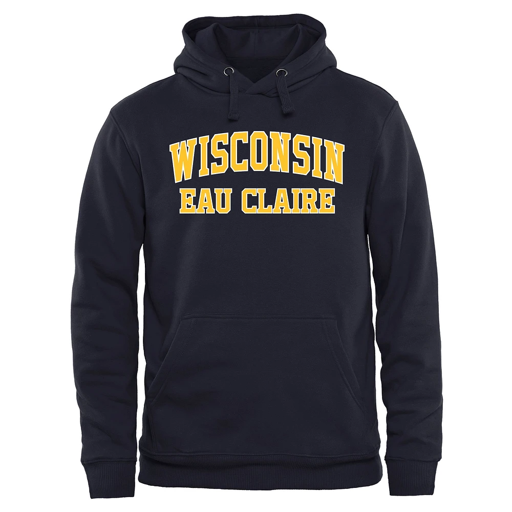 Men's Navy Wisconsin Eau Claire Blugold Everyday Pullover Hoodie