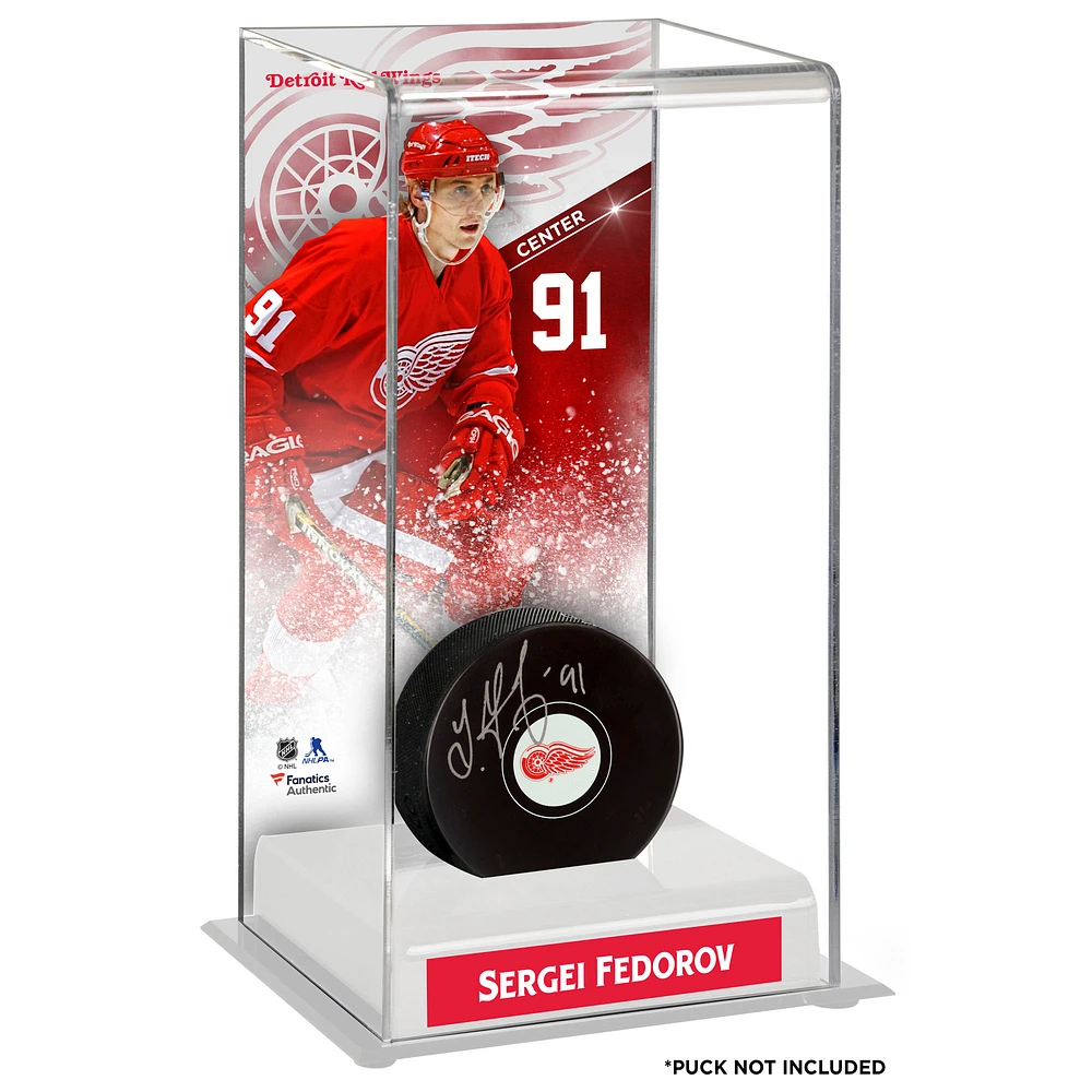 Sergei Fedorov Detroit Red Wings Deluxe Tall Hockey Puck Case
