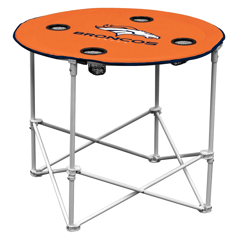 Orange Denver Broncos Round Table