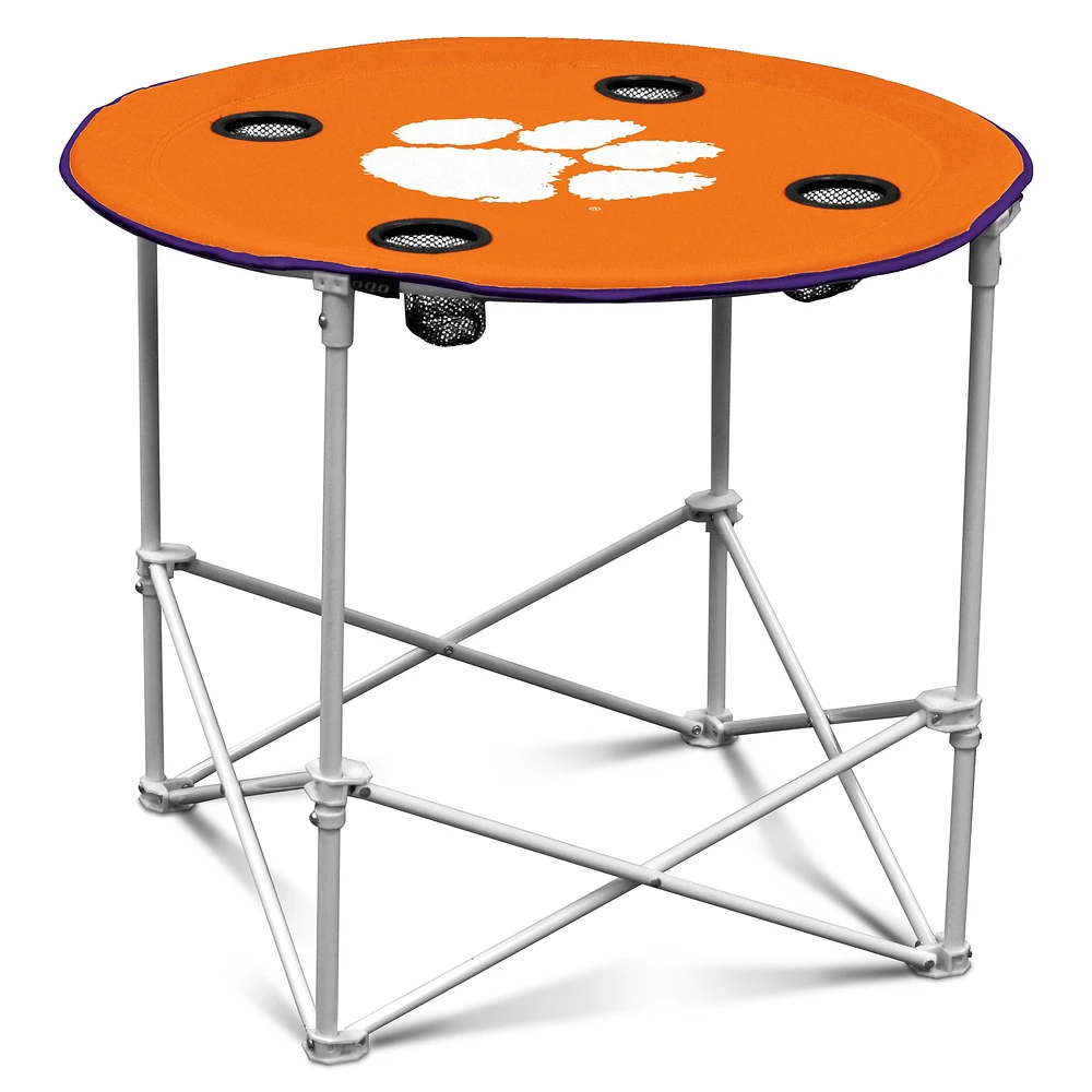 Orange Clemson Tigers Round Table