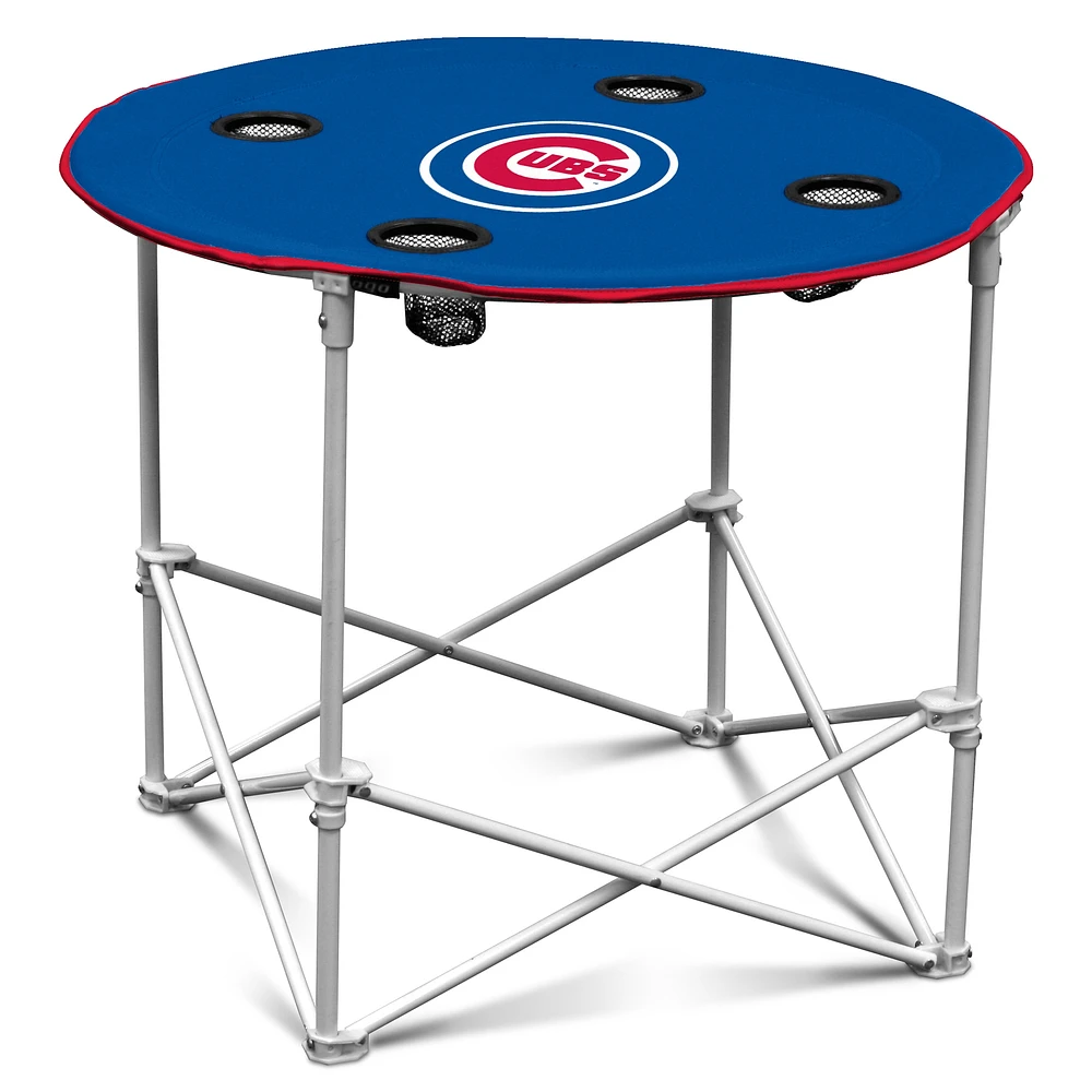 Blue Chicago Cubs Round Table