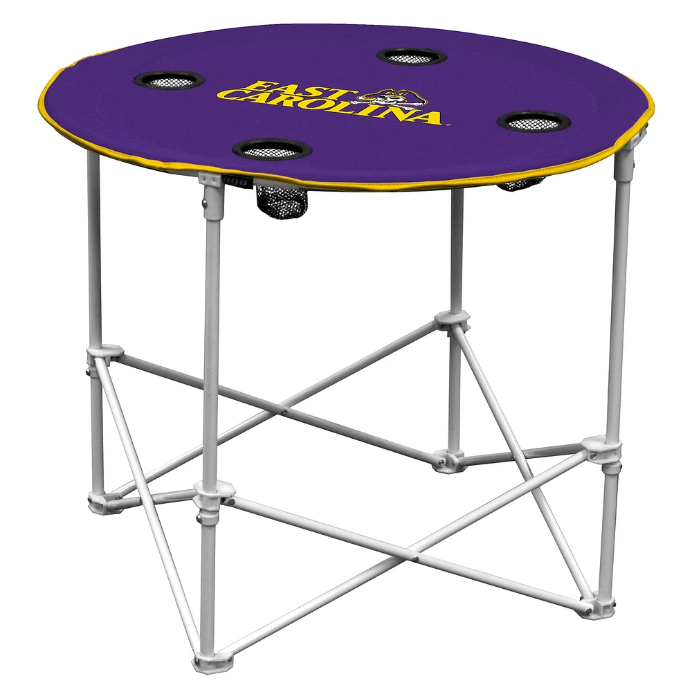 Purple East Carolina Pirates Round Table