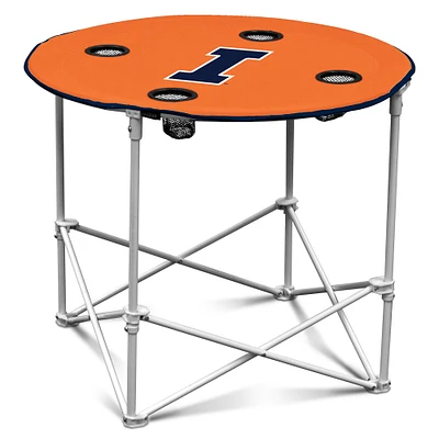 Orange Illinois Fighting Illini Round Table