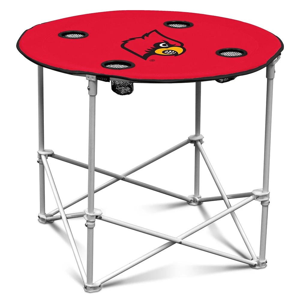 Red Louisville Cardinals Round Table