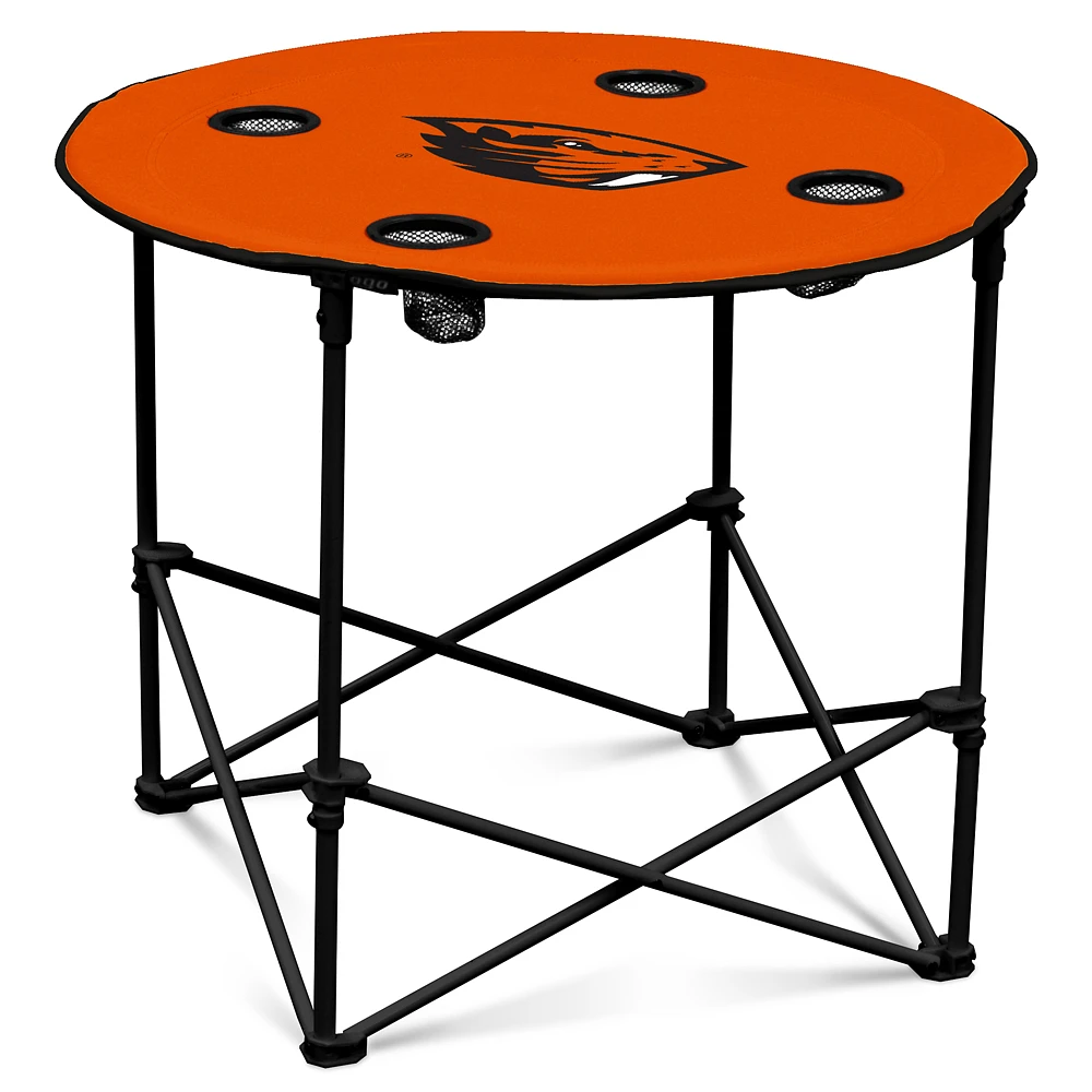 Orange Oregon State Beavers Round Table