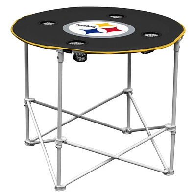 Black Pittsburgh Steelers Round Table