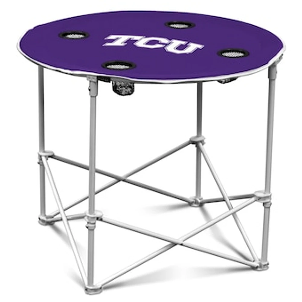 Purple TCU Horned Frogs Round Table