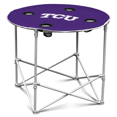 Purple TCU Horned Frogs Round Table