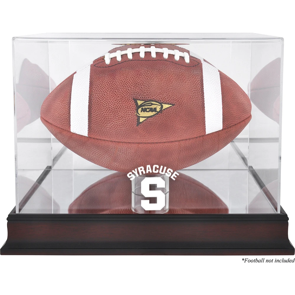 Syracuse Orange Mahogany Base (2015-Present Logo) Football Case with Mirror Back
