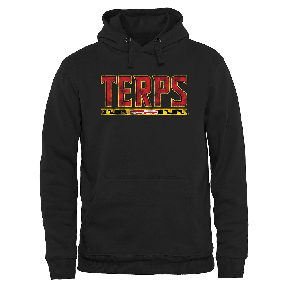 Men's Black Maryland Terrapins Classic Wordmark Pullover Hoodie