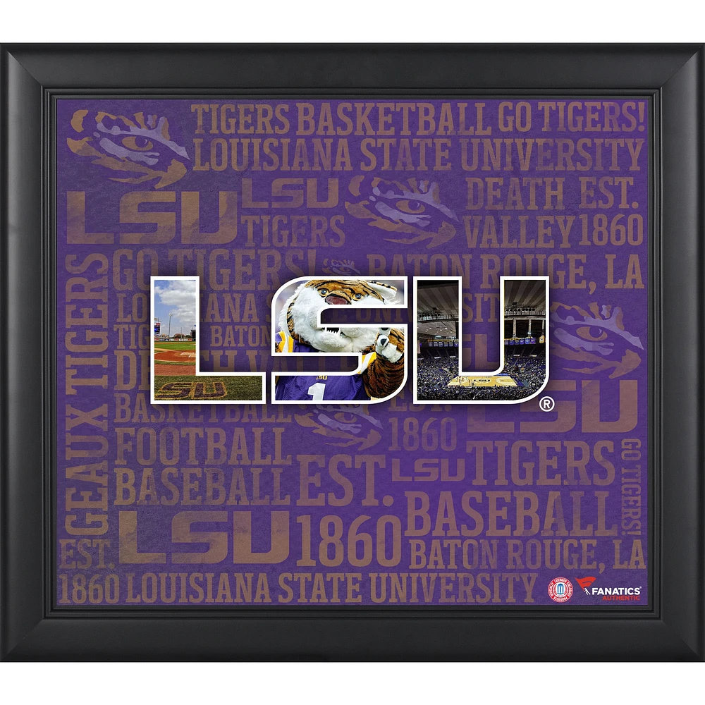 LSU Tigers Framed 15'' x 17'' Team Heritage Collage