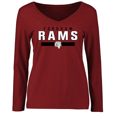 Women's Maroon Fordham Rams Team Strong Long Sleeve T-Shirt