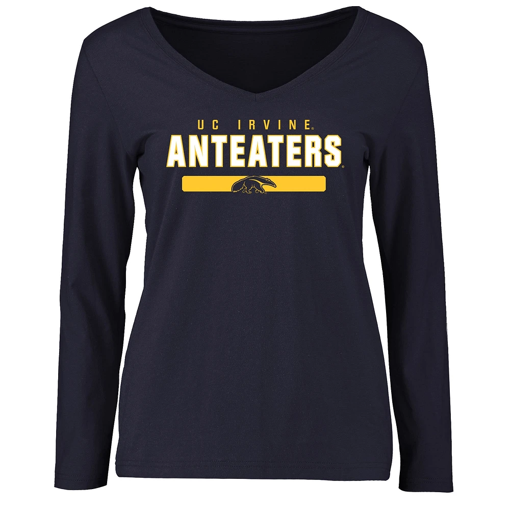 Women's Navy UC Irvine Anteaters Team Strong Long Sleeve T-Shirt