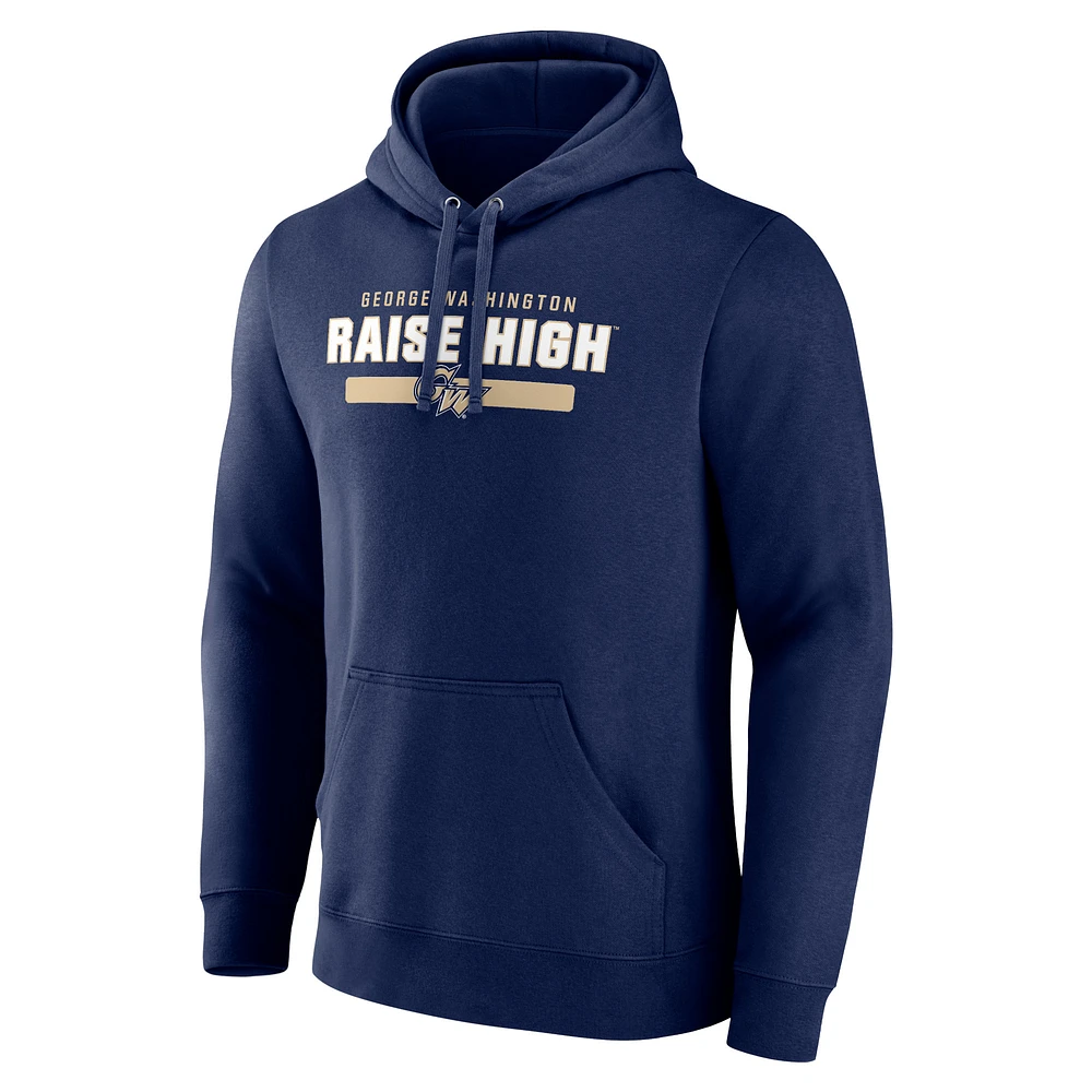 Men's Navy George Washington University Team Strong Pullover Hoodie