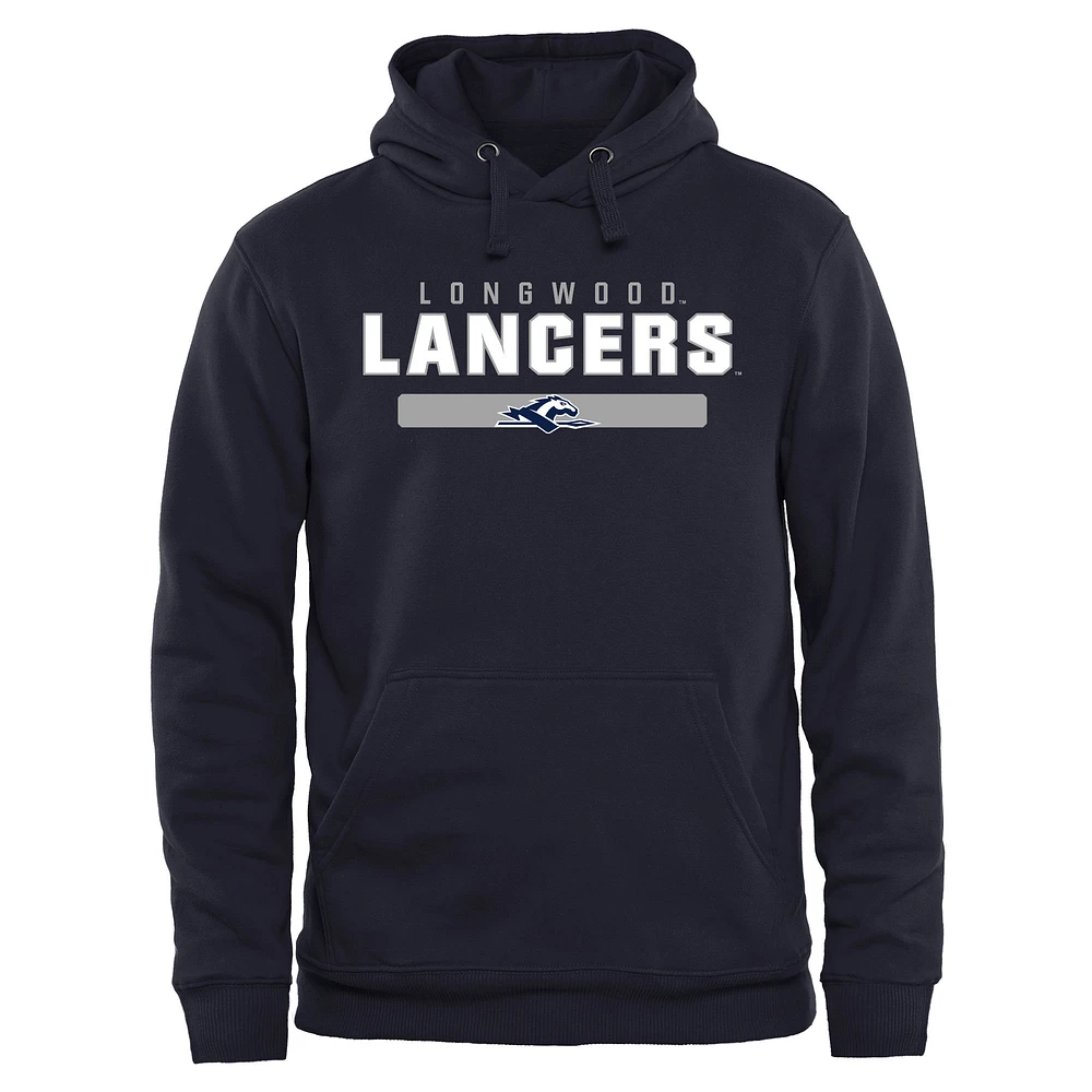 Men's Navy Longwood Lancers Team Strong Pullover Hoodie