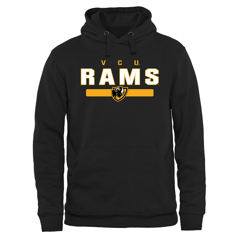 Men's Black VCU Rams Team Strong Pullover Hoodie