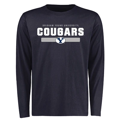 Men's Navy BYU Cougars Team Strong Long Sleeve T-Shirt