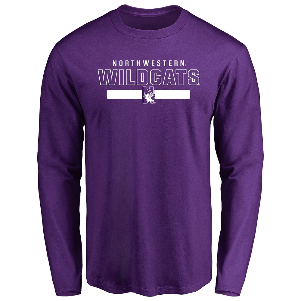 Men's Purple Northwestern Wildcats Team Strong Long Sleeve T-Shirt