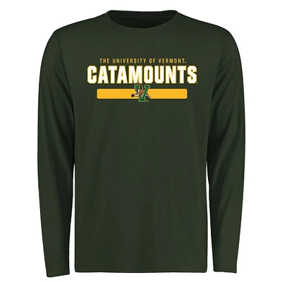 Men's Green Vermont Catamounts Team Strong Long Sleeve T-Shirt