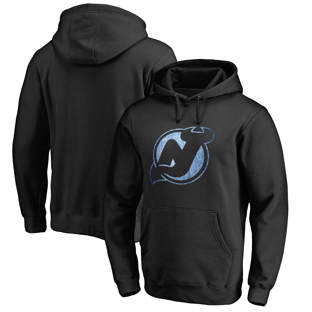 Men's Black New Jersey Devils Rinkside Pond Hockey Pullover Hoodie