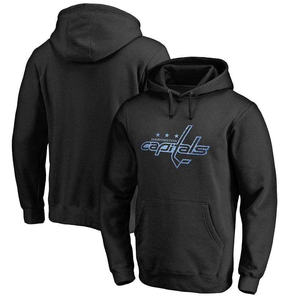 Men's Black Washington Capitals Rinkside Pond Hockey Pullover Hoodie