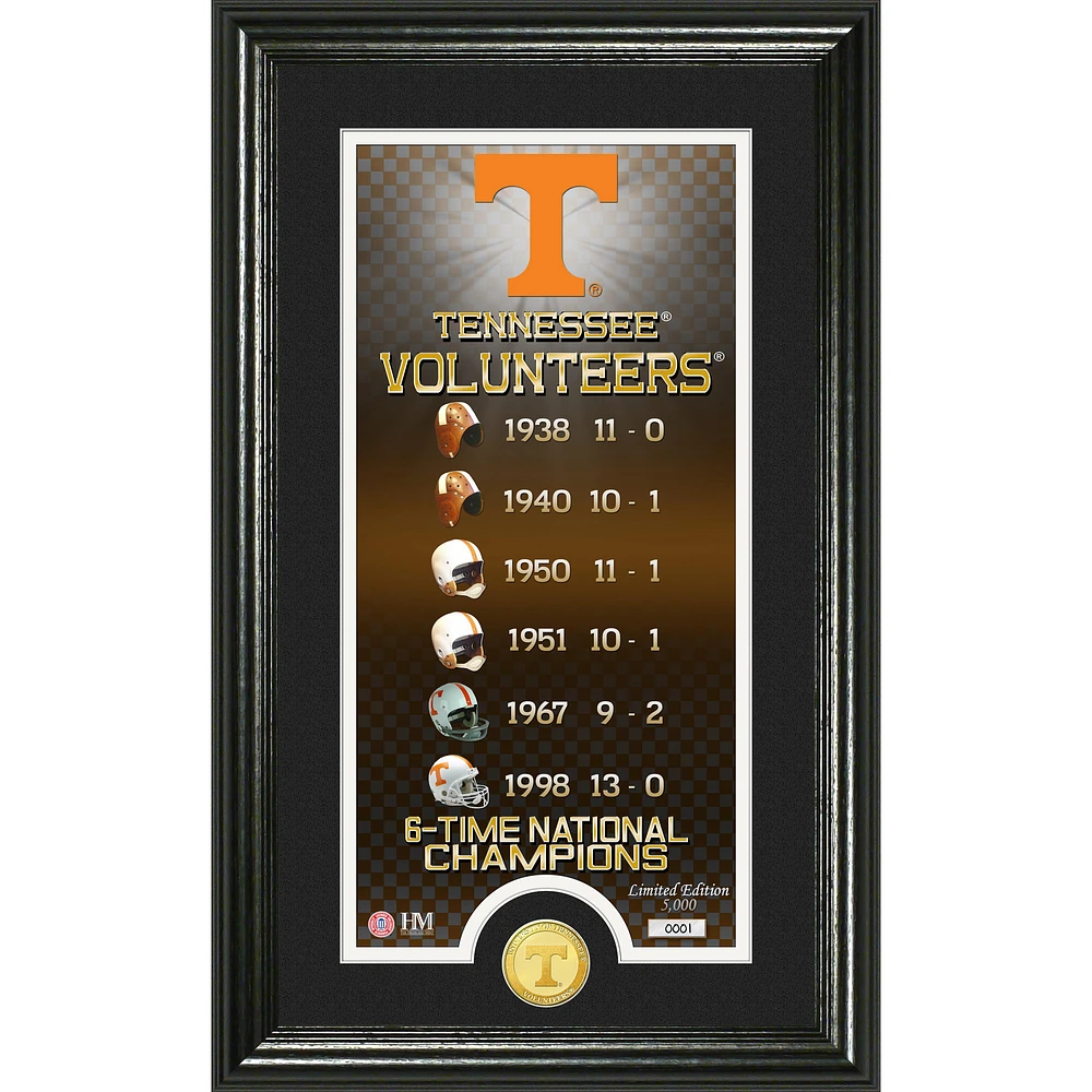 Highland Mint Tennessee Volunteers 12" x 20" Legacy Supreme Minted Coin Panoramic Photo Mint