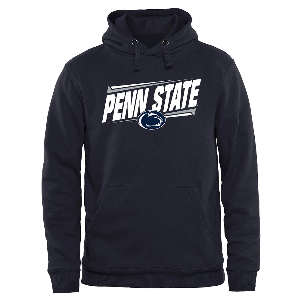 Men's Navy Penn State Nittany Lions Double Bar Pullover Hoodie