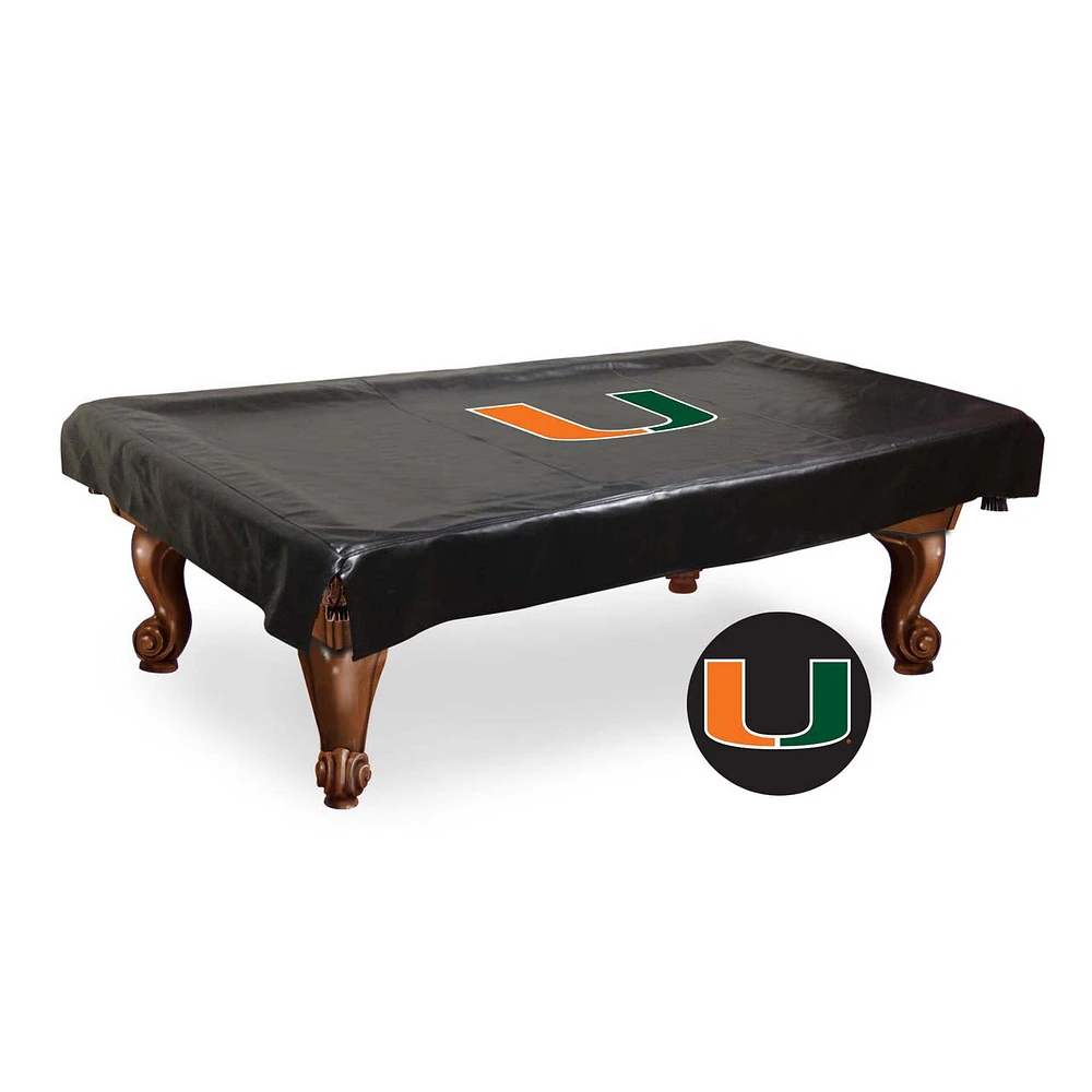 Miami Hurricanes 7' Billiard Table Cover
