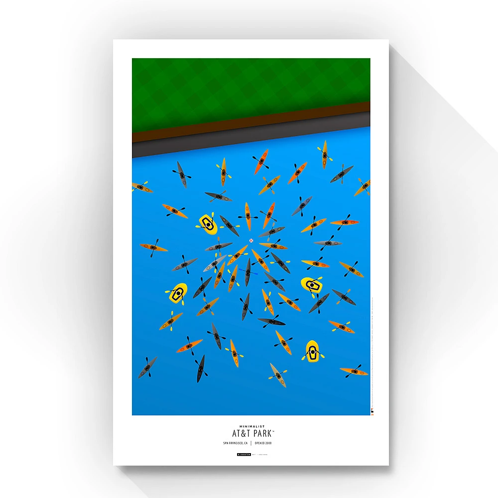 San Francisco Giants 11" x 17" AT&T Park Minimalist Art Poster