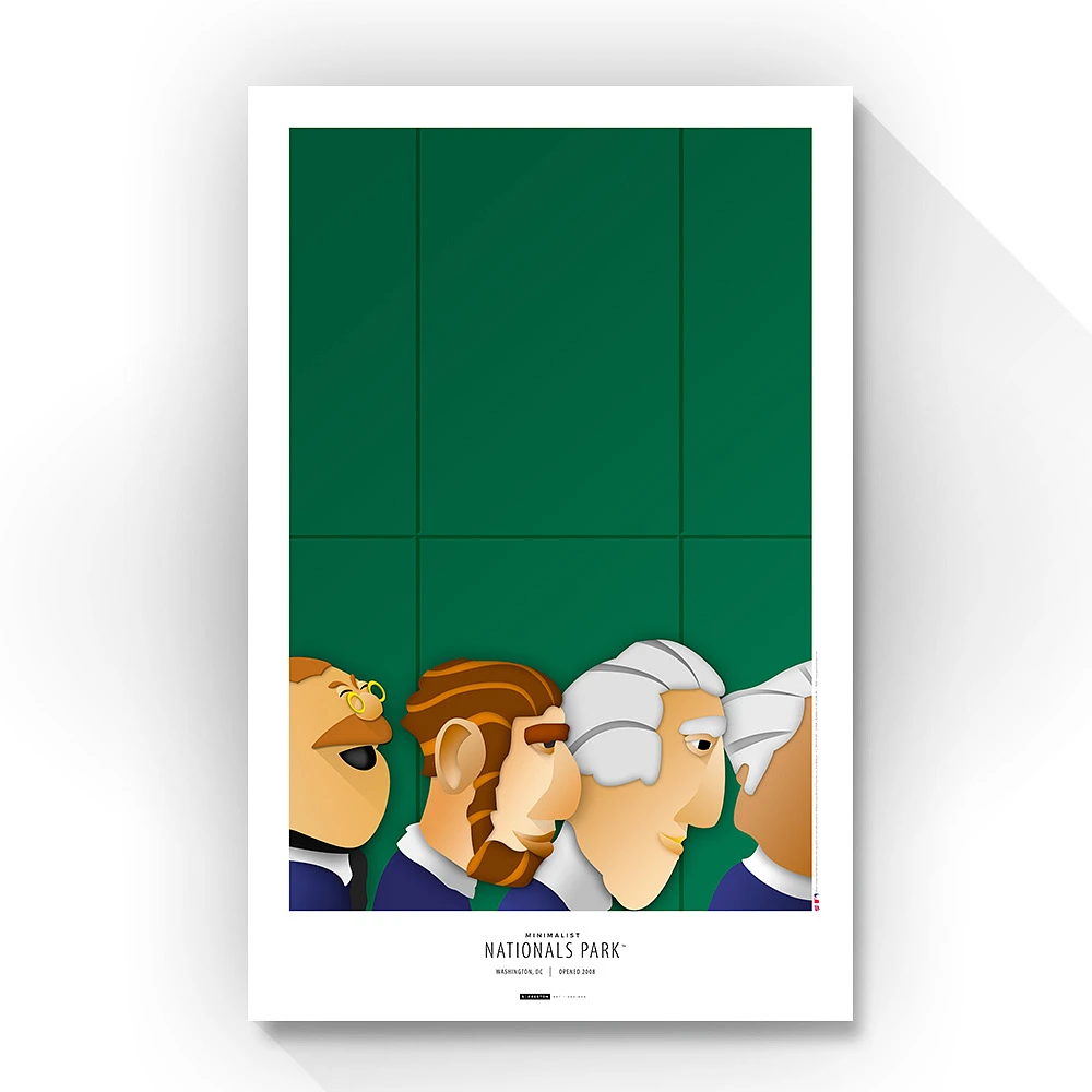 Washington Nationals 11" x 17" Nationals Park Minimalist Art Poster