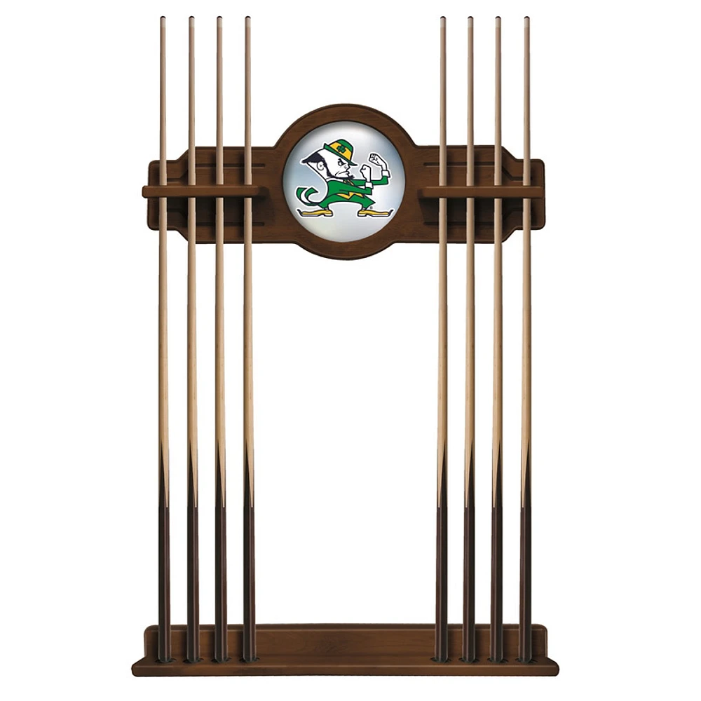 Chardonnay Notre Dame Fighting Irish Leprechaun Eight Stick Pool Cue Rack